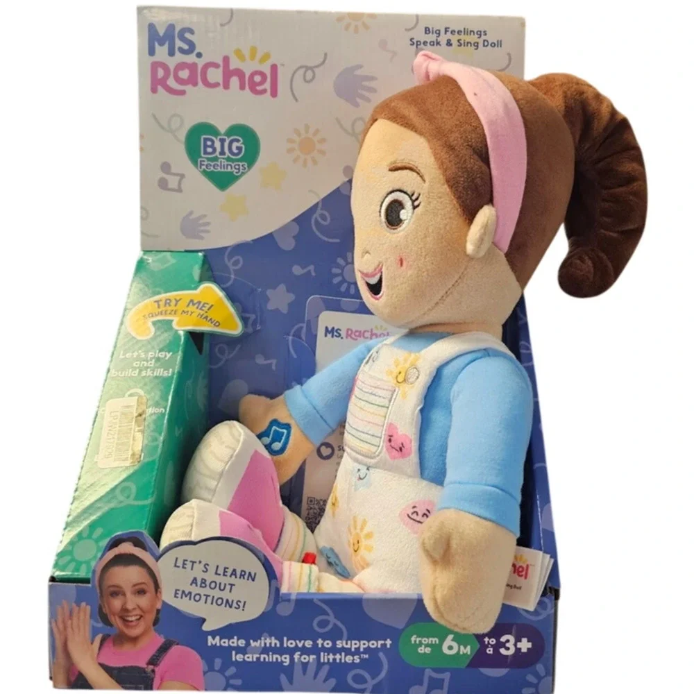 NEW Ms. Rachel Emotions Learning Doll Speak And Sing  Learning Songs & Cards NWT
